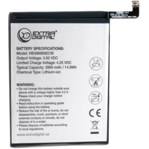 Акумулятор ExtraDigital 3900mAh for Huawei Mate 9