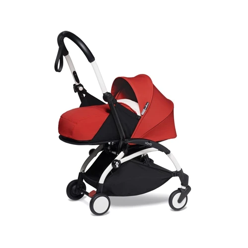 Шасси белое Babyzen YOYO² с комплектом Plus 6+(капюшон, матрасик) + комп.люлька Red/Красный (BZ10104-04/BZ10109-01/BZ10110-04)