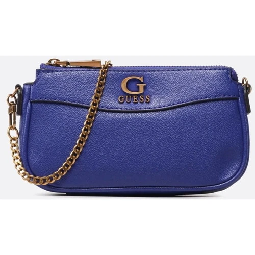 Женская сумка кросс боди GUESS NELL DOUBLE POUCH CROSSBODY синяя (HWVB8678700-VIO): Тип ручки Без ручки, На цепочке, Плечевой ремень, Со съемным ремнем
