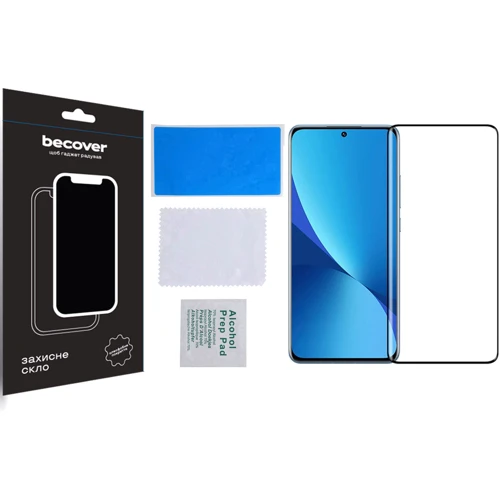 Аксессуар для смартфона BeCover Tempered Glass Black for Xiaomi Redmi 12 4G (709610)