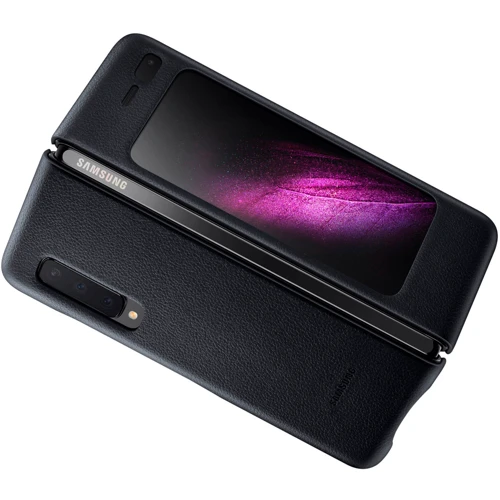 Чехол для телефонов Samsung Leather Cover Black (EF-VF900LBEGRU) for Samsung F900 / F907 Galaxy Fold: Материал кожа