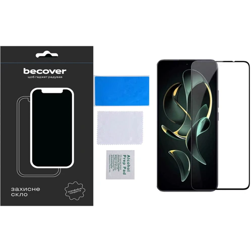 Аксессуар для смартфона BeCover Tempered Glass Black for Xiaomi 13T/13T Pro (710171)