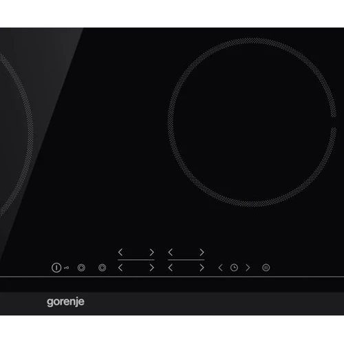 Варильна поверхня електрична Gorenje ECT644BCSC: Розташування панелі спереду