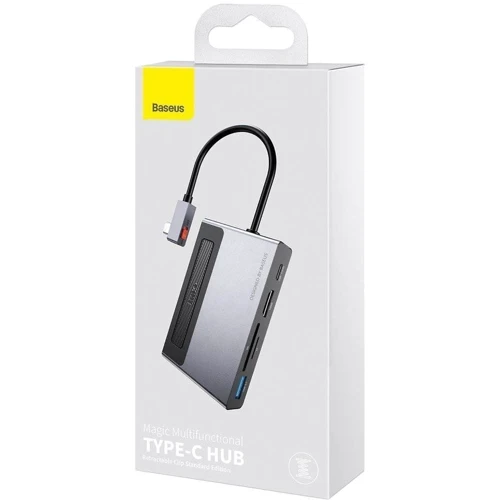 Адаптер Baseus Adapter USB-C to USB3.0+HDMI+USB-C+SD+3.5mm Gray (32725) фото 9
