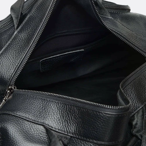 Чоловіча дорожня сумка Ricco Grande чорна (K166291-black): Фактура матова, Зерниста