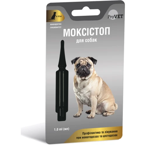 Антигельминтный препарат ProVET Моксистоп для собак 4-10 кг 1.0 мл (4823082419180)