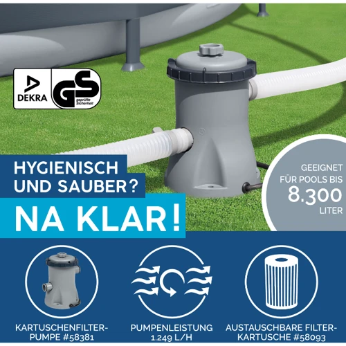 Бассейн Bestway каркасный 300-200-84 см (5614A) (фильтр-насос 220V 3668 л) фото 3