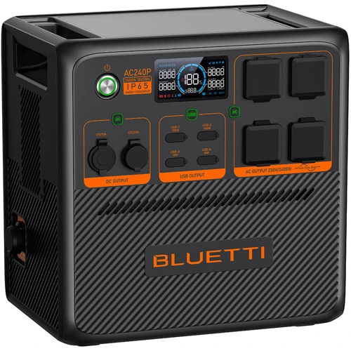 Зарядная станция Bluetti AC240P 1843Wh 2400W UA: Выходы потребителей 220V, USB-A, USB-C, Автоприкуриватель