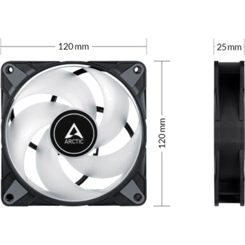 Кулер Arctic P12 PWM PST RGB 3-Pack (ACFAN00230A): Уровень шума, dB 22.4