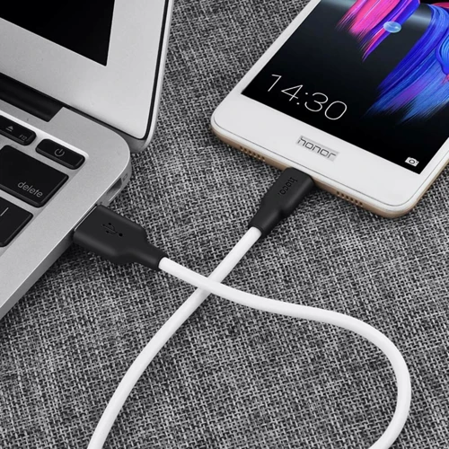 Кабель Hoco USB Cable to MicroUSB X21 2A 1m Black/White: Тип USB Cable - microUSB