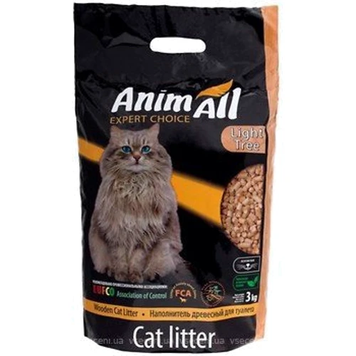 Наполнитель для кошачьего туалета AnimAll древесный 3 кг