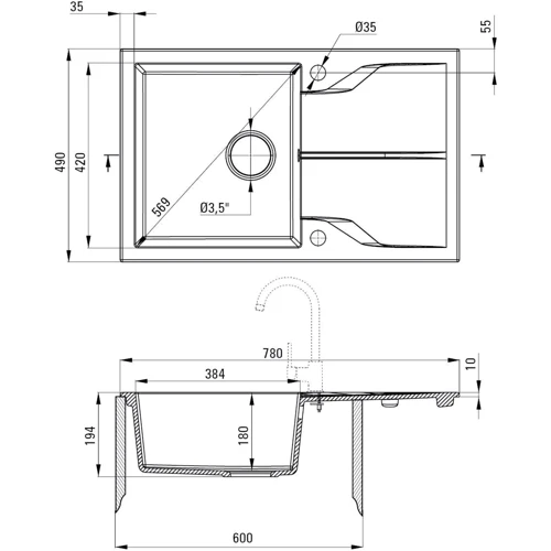 Deante Andante ZQN G113