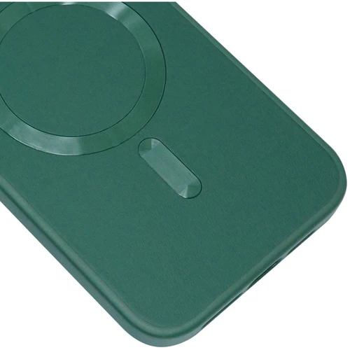 Чехол для iPhone TPU Case Bonbon Leather Metal Style with MagSafe Pine Green for iPhone 15 Pro Max: Тип чехла накладка на заднюю часть
