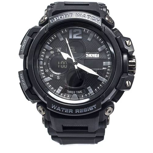 Наручний годинник Skmei 1343 Black: Водонепроникність 5 ATM