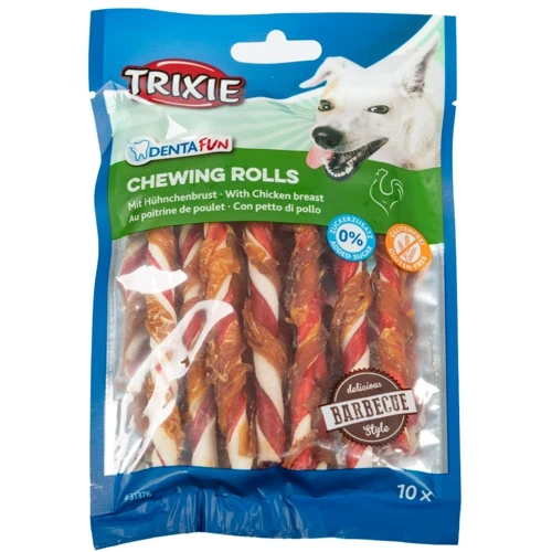 Лакомство для собак Trixie Denta Fun палочка для чистки зубов с курицей 80 г 12 см 10 шт. (4011905313764)