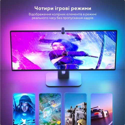 Набор адаптивной подсветки Govee H604B DreamView G1 Gaming Light 24-29' RGBIC черный (B604B311) фото 3