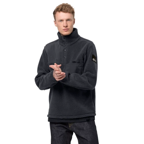 Толстовка Jack Wolfskin 365 Fearless Snap M 1709791-6350 48 темно-серая: Вид Толстовки