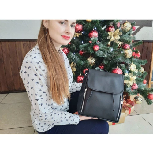 Жіночий рюкзак Sambag Loft MZS чорний (22203001): Тип ручки Плечевой ремень, Короткая ручка