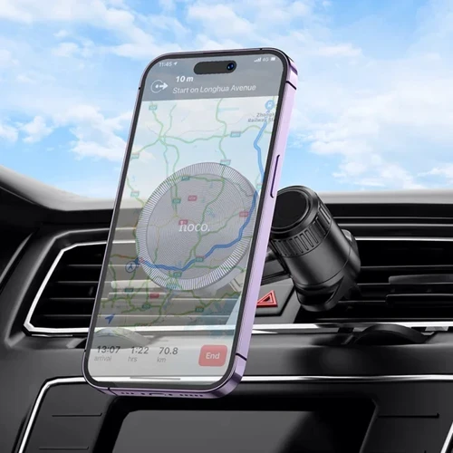 Тримач Hoco Car Holder Air Vent H23 Black Metal Grey фото 8