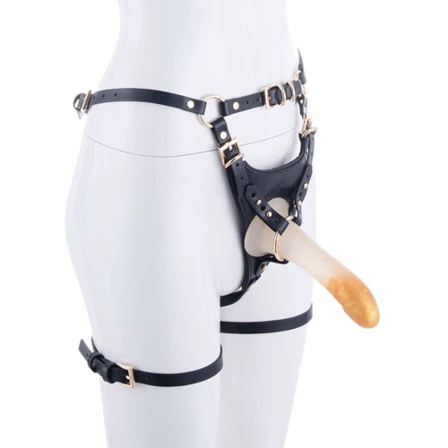 Страпон LOCKINK Sevanda Queen Sheba Strapon - Golden Dildo