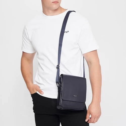 Мужская сумка планшет Ricco Grande синяя (T1tr0026n-navy): Тип ручки Плечевой ремень, Без ручки