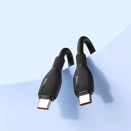 Кабель Baseus Cable USB-C to USB-C Pudding Series Fast Charging Cable 100W 2m Black (P10355702111-01) фото 4