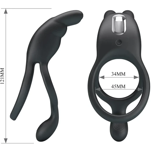 Эрекционное виброкольцо LYBAILE Pretty Love - SETH Black (BI-210335)