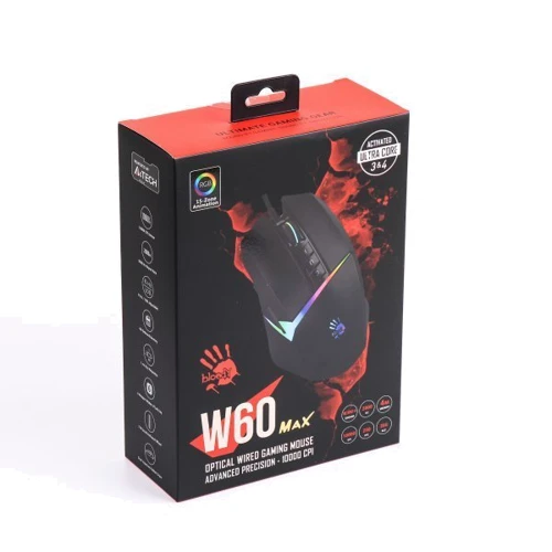 Мышь A4Tech W60 Max Bloody (Stone black): Количество кнопок 10