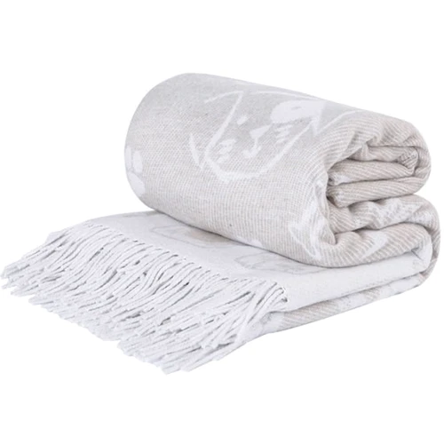 Плед Love You Собаки 140х200 бавовна бежевий