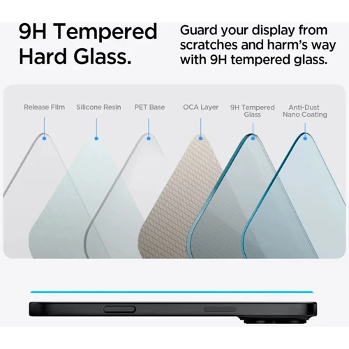 Захисне скло для iPhone Spigen Tempered Glass GLAS.tR SLIM HD (AGL06910) для iPhone 16 / 15 фото 7