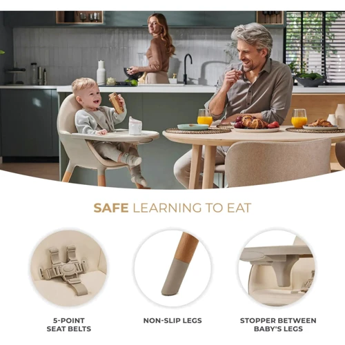Стульчик для кормления 2 в 1 Kinderkraft Fini 2 Beige (KHFINI02BEG0000) фото 5