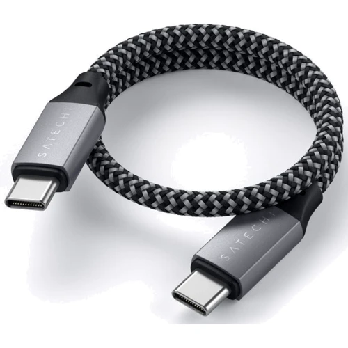 Кабель Satechi Cable USB-C to USB-C 100W 25cm Space Grey (ST-TCC10M) фото 3