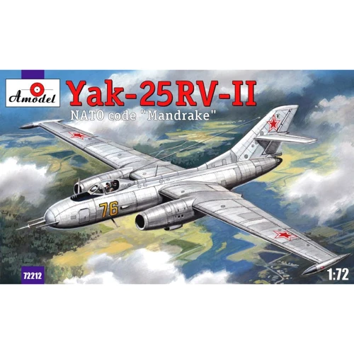 Пластиковая модель AMODEL истребителя-перехватчика Як-25РВ-II