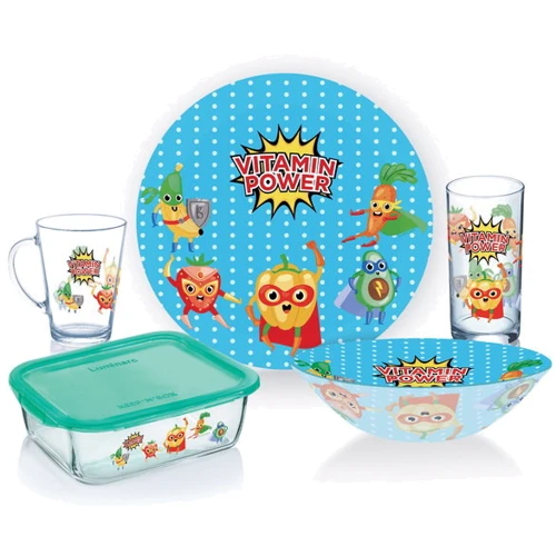 Набор детский на 1 персону из 5 предметов LUMINARC VITAMIN POWER (P7869): Тип Набор