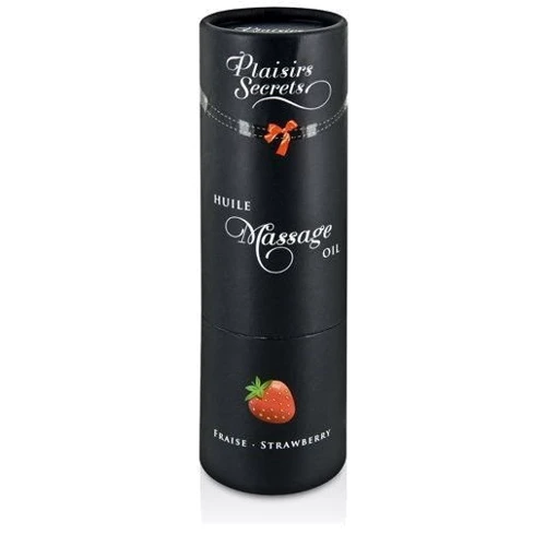 Массажное масло Plaisirs Secrets Strawberry (59 мл) с афродизиаками, съедобное