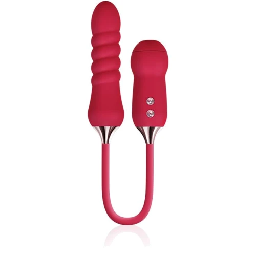 Пульсатор с вакуумным стимулятором Kistoy Cathy Red на гибкой сцепке: Для кого Для женщин