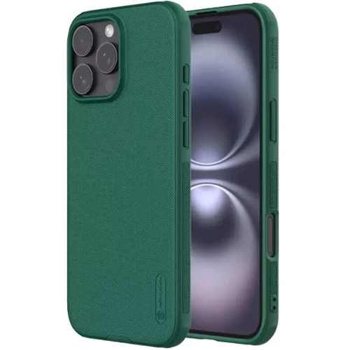 Чехол для iPhone Nillkin Matte Pro Deep Green for iPhone 16 Pro Max: Материалы поликарбонат и полиуретан