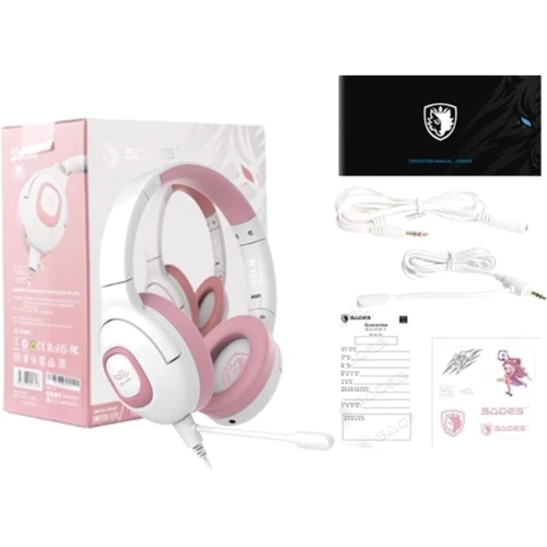 Навушники Sades SA-724 Shaman Pink (sa724pkj) фото 6