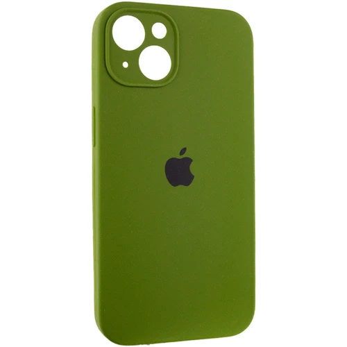 Чехол для iPhone Mobile Case Silicone Case Full Camera Protective Dark Olive for iPhone 15: Цвет зеленый