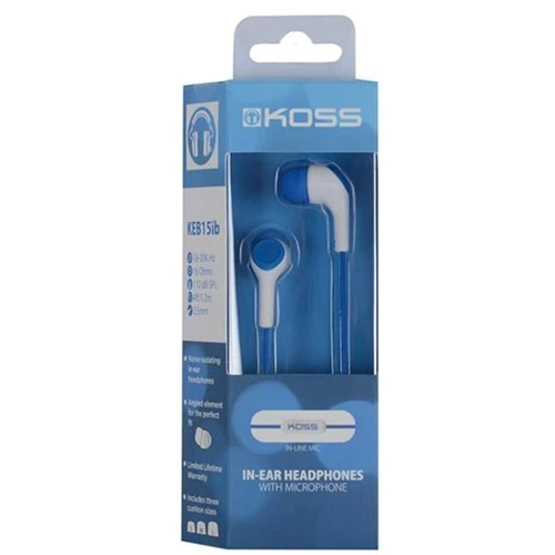 Наушники Koss KEB15i Blue (190105.101): Тип конструкции вакуумные