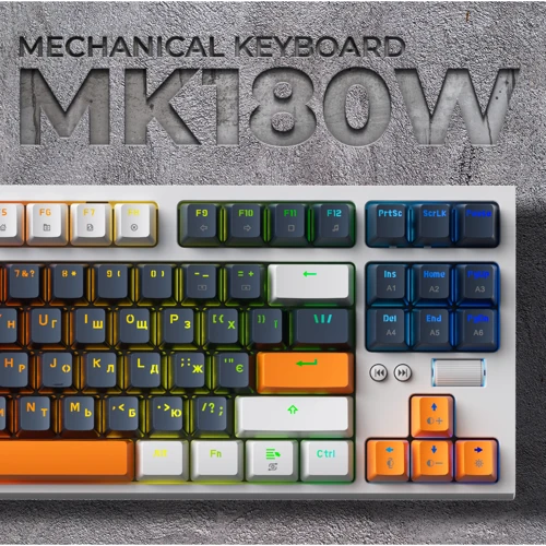Клавіатура GamePro MK180W (Red) з Hot-Swap RGB White фото 10