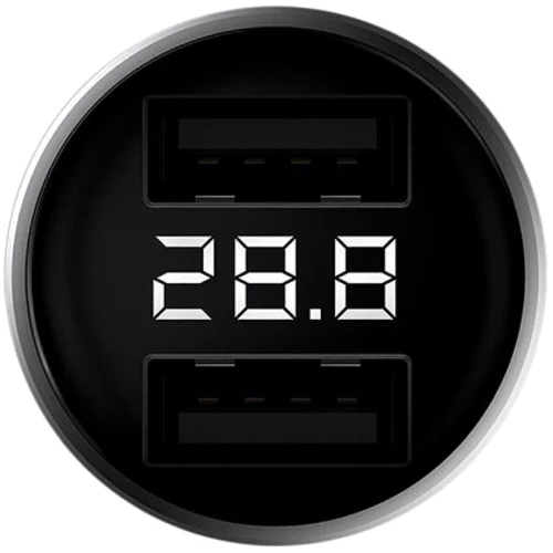 Зарядний пристрій Xiaomi ZMI USB Car Charger 2xUSB PowerCruise Display 18W Silver (AP621): Кількість USB-портів 2