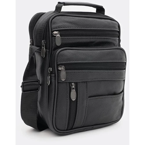Мужская сумка через плечо Borsa Leather черная (K16683-1bl-black): Пол Мужской