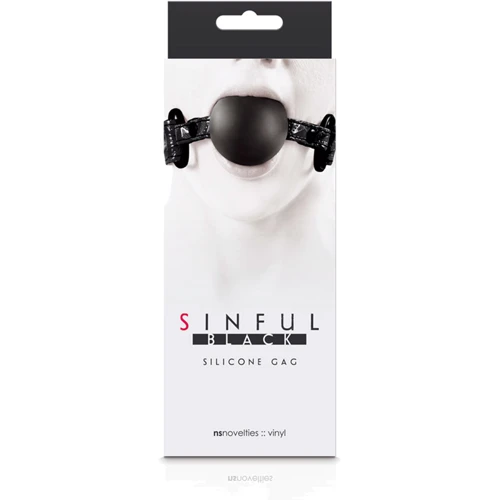 дизайнерский силиконовый кляп NS Novelties Sinful Soft Silicone Gag