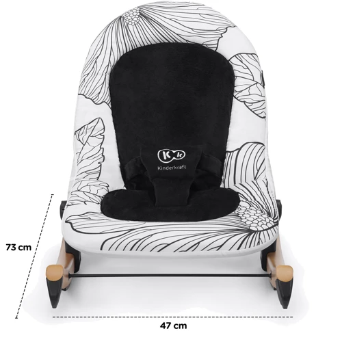 Шезлонг-качалка Kinderkraft Finio Black/White (KKBFINOBLK0000) фото 9