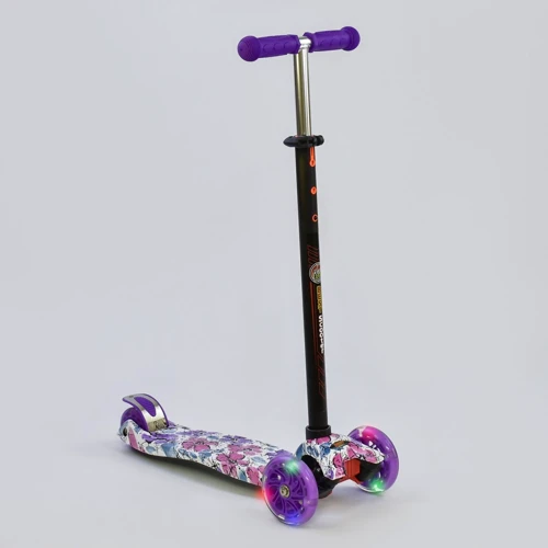Самокат Best Scooter MAXI Цветы Фиолетовый (А 25464 /779-1319)