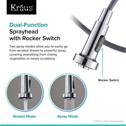 Змішувач для кухонного миття Kraus KPF-1610SFSMB