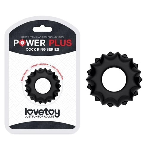 Ерекційне кільце LoveToy POWER PLUS Cockring, Black