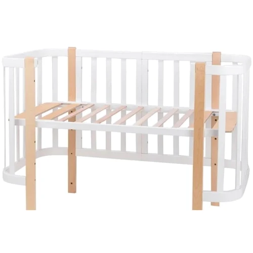 Ліжко Babyroom Місяць 120x60 набір 80x60 білий/натуральний (680871)