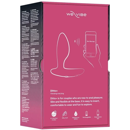 Анальная смарт-вибропробка We-Vibe Ditto+ Cosmic Pink с пультом ДУ